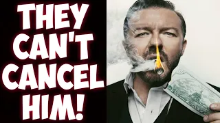 Ricky Gervais says comedy is dead! Claims The Office would get cancelled by cry babies today!