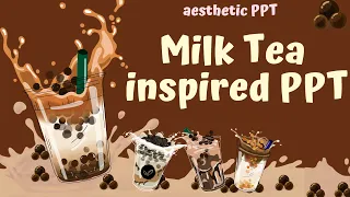Aesthetic Milk Tea Theme Template (Free & Easy to use!)
