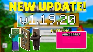 MCPE 1.19.20 RELEASED HUGE BUG-FIX UPDATE! Minecraft Pocket Edition Java Parity Features!