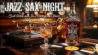 Jazz Saxophone Night 🎷 Soothing Jazz Instrumental Music in Cozy Bar Ambience for Chill Out & Sleep