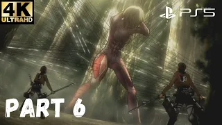 ATTACK ON TITAN 2 | PS5 Walkthrough Gameplay Part 6 | Capture Female titan