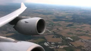Lufthansa Airbus A340-600 - take-off in Munich to Newark