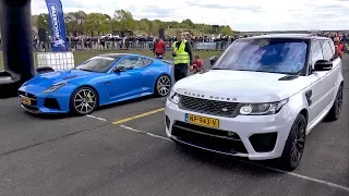 Jaguar F-Type SVR vs Range Rover Sport SVR - DRAG RACE!