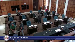 37th Guam Legislature Regular Session - May 30, 2024 PM