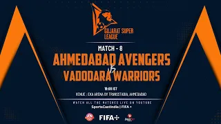 AHMENDABAD AVENGERS VS VADODARA WARRIORS | MATCH 8 | GUJARAT SUPER LEAGUE