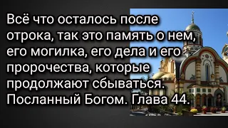 На Божье чадо не нападайте. Посланный Богом. Пророчества. Глава 44.