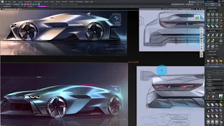 Sketch Modeling a Car Exterior part 1: Creating a curve network.