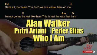 Alan Walker · Putri Ariani · Peder Elias - Who I Am Guitar Chords cover