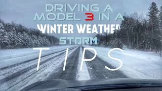 Model 3 RWD SNOW DRIVING TIPS : Driving a Model 3 in a Winter STORM