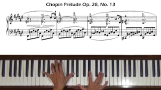 Chopin Prelude Op. 28, No. 13 in F-sharp Major Piano Tutorial
