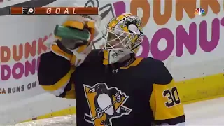 Sean Couturier Tying Goal! - Philadelphia Flyers vs Pittsburgh Penguins 3/25/18