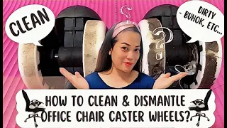 How to clean & dismantle office chair caster wheels?#diy #caster #borzchannel #clean #easy