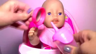 Высокий стул, Baby Doll Мебель, Baby Born Кормление и Пеленки Изменение