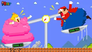 Fat Mario vs Fat Peach Super Sized Maze Escape | The Super Mario Bros. Movie  Game Animation