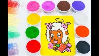 Đồ chơi trẻ em TÔ MÀU TRANH CÁT HÌNH CỪU VUI VẺ - Nhạc thiếu nhi -  Colored Sand Paiting ( Bác Tôm )