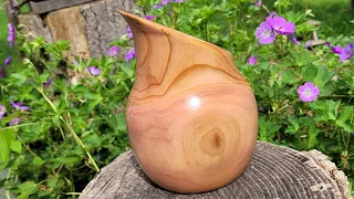 Cherry Stained Apricot Vase- Woodturning