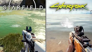 Starfield VS. Cyberpunk 2077 - Water Physics & Details Comparison