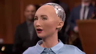 Sophia robot on Jimmy Fallon about 'world dominance'