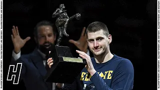 Nikola Jokic Receives the MVP Trophy 🏆