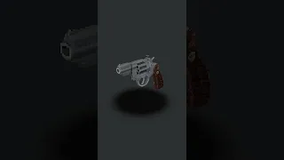 PS1 style Smith and Wesson Model 66 Revolver made in Blender