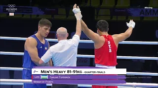 SANJAR TURSUNOV(UZB)-SHARIFI TOUFAN(IRN) 91KG ASIAN OCEANIAN QUALIFICATION TOKYO2020