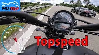 Kawasaki Vulcan S - TOPSPEED on AUTOBAHN - GPS 188km/h