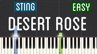 Sting - Desert Rose Piano Tutorial | Easy