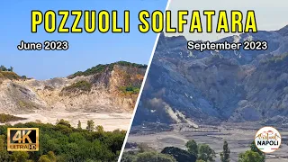 Pozzuoli Solfatara Then (june 2023) and Now (september 2023) Activated Volcano Campi Flegrei