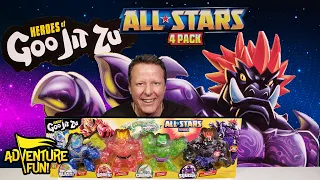 Heroes of Goo Jit Zu All Stars 4 Pack! Including “Exclusive Corruptagon” AdventureFun Toy review!