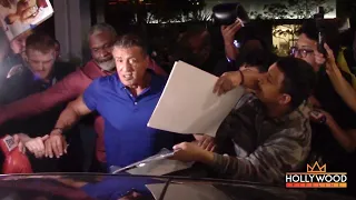Sylvester Stallone MOBBED by fans in West Hollywood