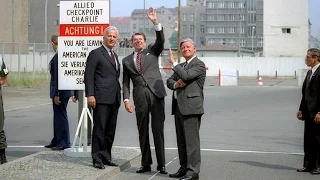 President Reagan at Checkpoint Charlie in West Berlin on June 11, 1982