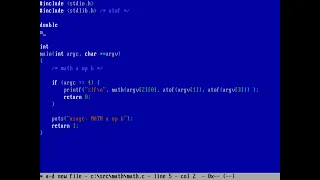 Write your own math program for FreeDOS