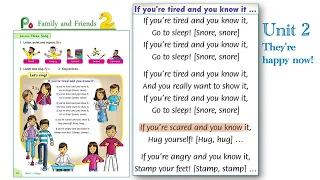 Song in Family and friends Level 2 Unit 2 _ If you're tired and you know it... |Let's sing karaoke!