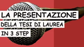 La Presentazione della Tesi di Laurea in 3 Step