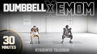 30 Minute Full Body Dumbbell Strength Workout [EMOM Style]