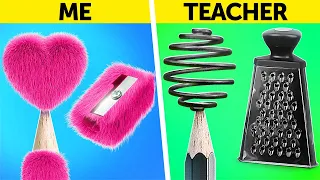 FUNNY AND USEFUL SCHOOL HACKS AND TRICKS || Easy Painting & Drawing Tips By 123 GO!GOLD