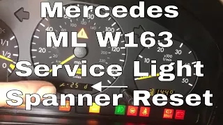 ML Service Light Reset W163 270 CDI 2004 Mercedes Spanner Light