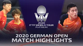 Ma Long/Lin Gaoyuan vs Ho Kwan Kit/Lam Siu Hang | 2020 ITTF German Open Highlights (R16)