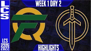 FLY vs GG Highlights | LCS Spring 2022 W1D2 | FlyQuest vs Golden Guardians