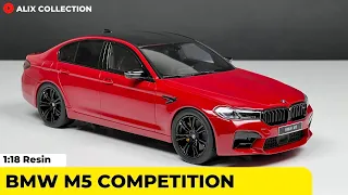 Unboxing of BMW M5 Competition (F90) 1:18 Scale Model Car by GT Spirit (4K)