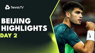 Alcaraz Begins Campaign, Medvedev, Sinner, Rune, Rublev All Feature! | Beijing 2023 Highlights Day 2