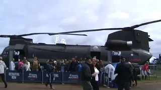 RAF Chinook Ground Display  RAF Waddington Air Show