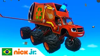 Blaze e os Monster Machines | Super Caminhão de Reciclagem! | Nick Jr. em Português