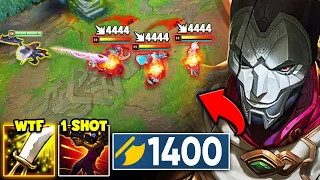 I BROKE JHIN WITH THIS BANNED ITEM! (1400 AD, 100% CRIT, INSTANT ONE SHOTS)