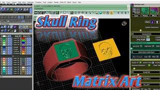 make a skull ring on matrix art