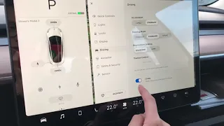 Tesla Model 3 Creep Mode ON/OFF Demonstration