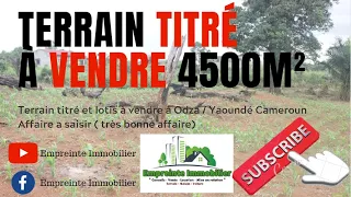 Terrain Titré et Lotis 4500M² à Yaoundé / Messamendongo / Odza