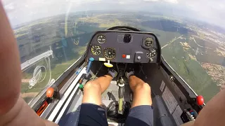 Glider thermal flight-SZD Puchacz