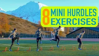 MINI HURDLE DRILLS: 8 athletics running exercises. Agility, Plyo, Speed training (run faster today)