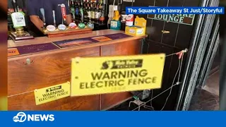 Pub installs electric fence to enforce COVID-19 social distance rules